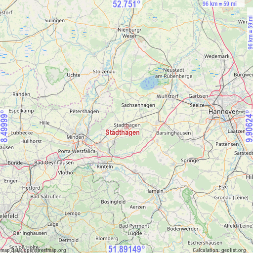 Stadthagen on map