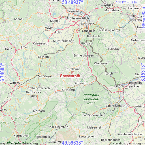 Spesenroth on map