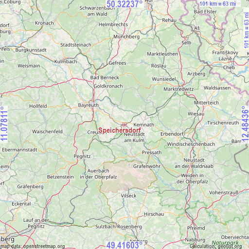Speichersdorf on map