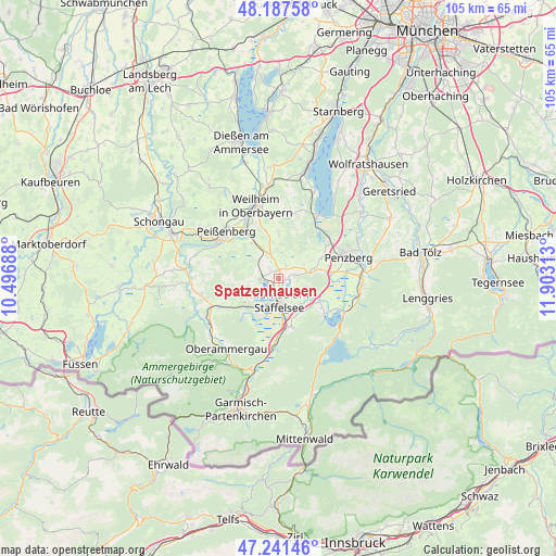 Spatzenhausen on map