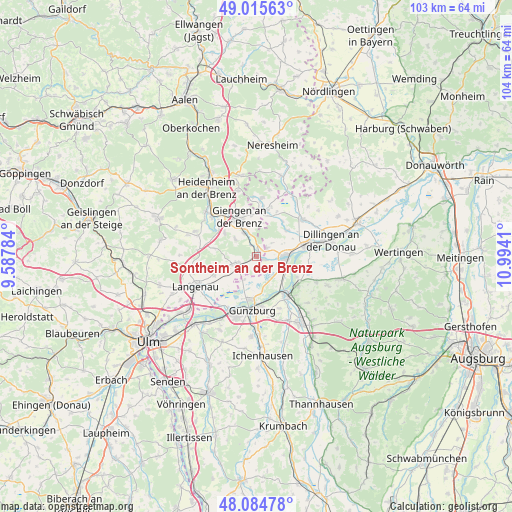 Sontheim an der Brenz on map