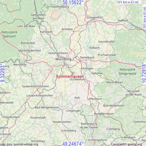 Sommerhausen on map