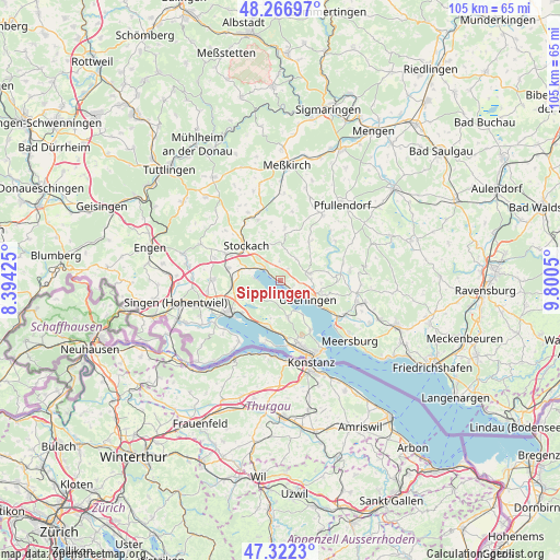 Sipplingen on map