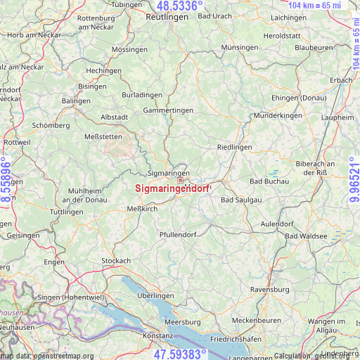 Sigmaringendorf on map