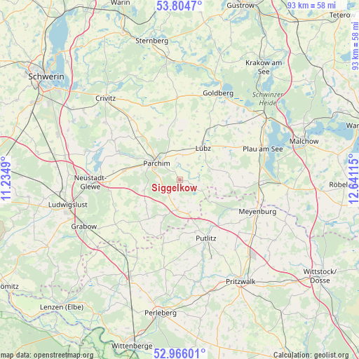 Siggelkow on map