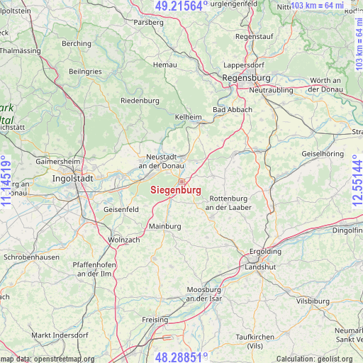 Siegenburg on map