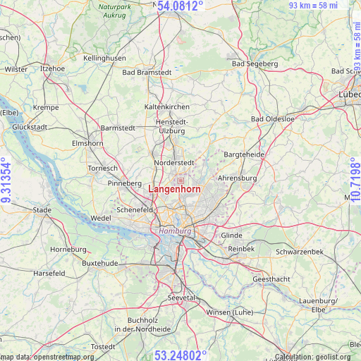 Langenhorn on map