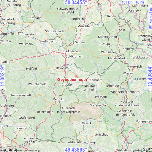 Seybothenreuth on map