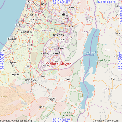 Khallat al Mayyah on map