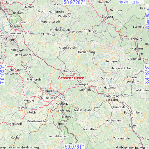 Sessenhausen on map
