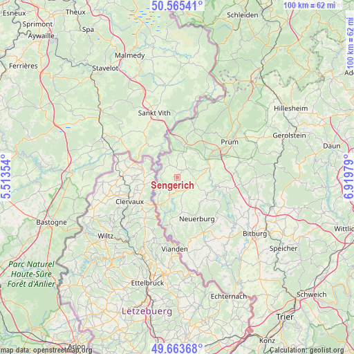 Sengerich on map