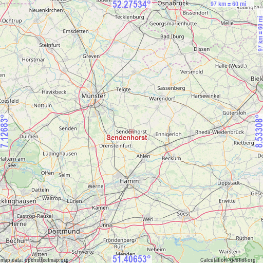 Sendenhorst on map