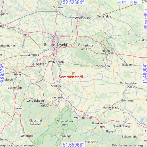Semmenstedt on map