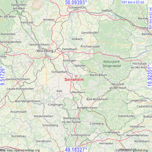 Seinsheim on map
