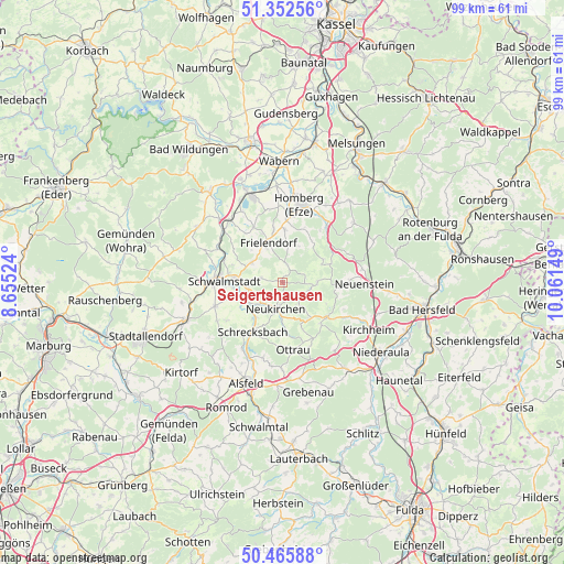 Seigertshausen on map