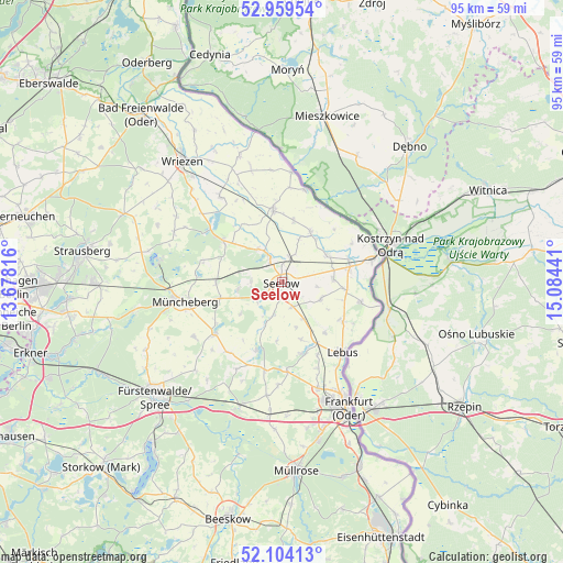 Seelow on map