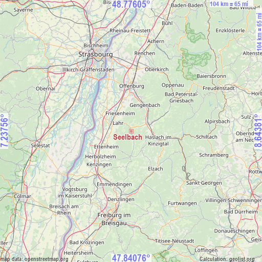 Seelbach on map