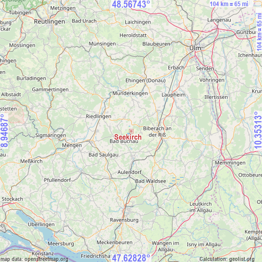 Seekirch on map