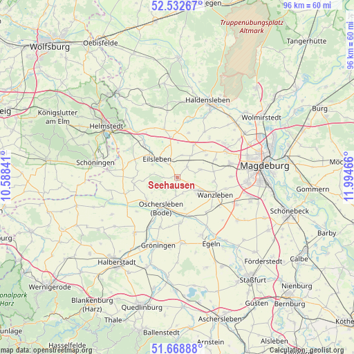 Seehausen on map