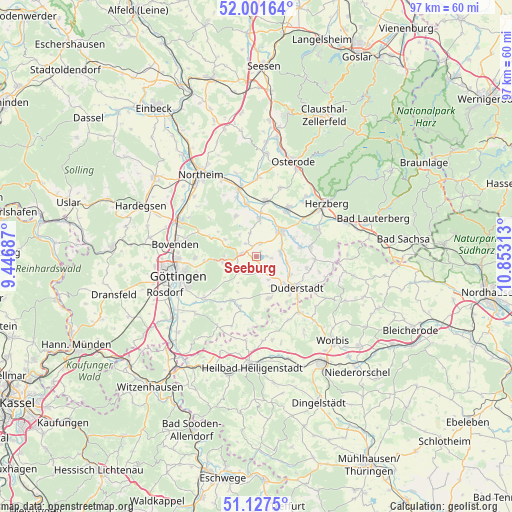 Seeburg on map