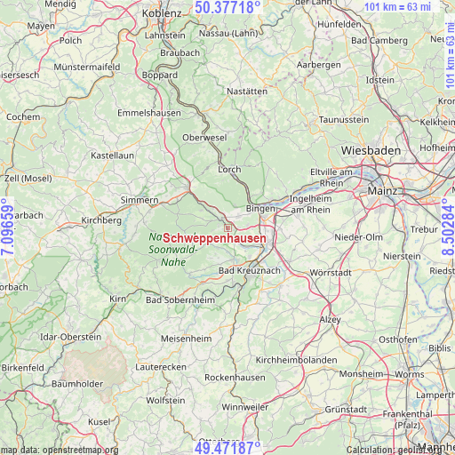 Schweppenhausen on map