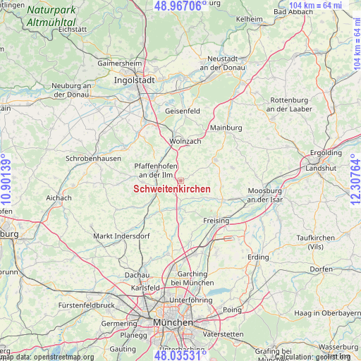 Schweitenkirchen on map
