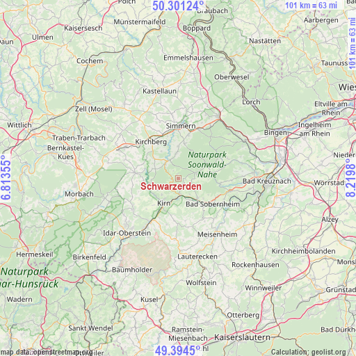 Schwarzerden on map