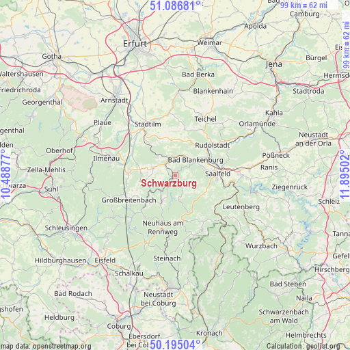 Schwarzburg on map