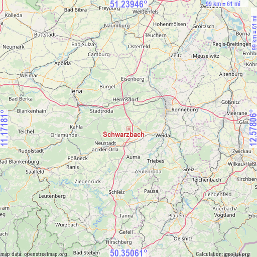 Schwarzbach on map