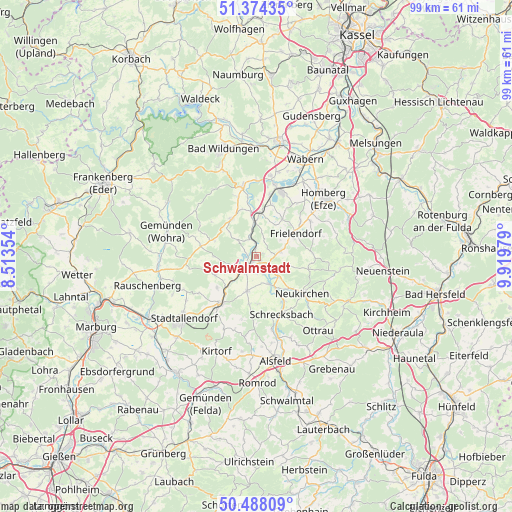 Schwalmstadt on map