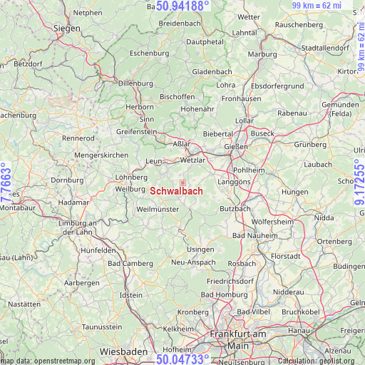 Schwalbach on map