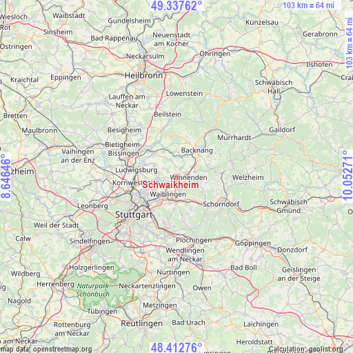 Schwaikheim on map