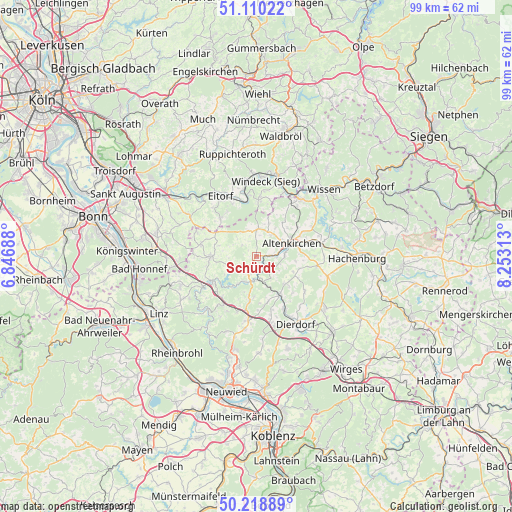 Schürdt on map