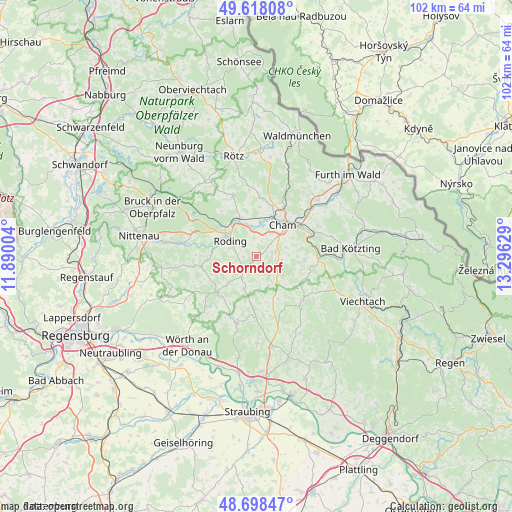 Schorndorf on map