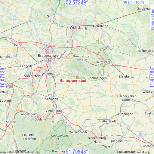 Schöppenstedt on map
