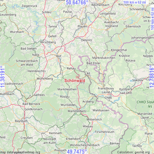 Schönwald on map