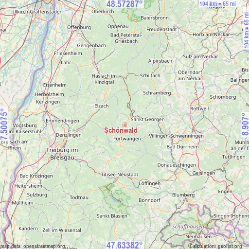 Schönwald on map
