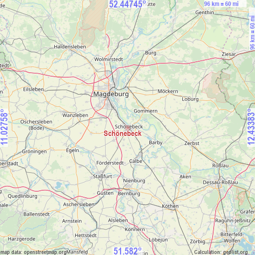 Schönebeck on map