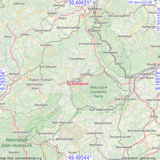 Schönborn on map