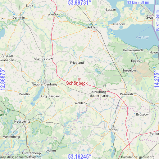 Schönbeck on map