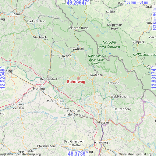 Schöfweg on map