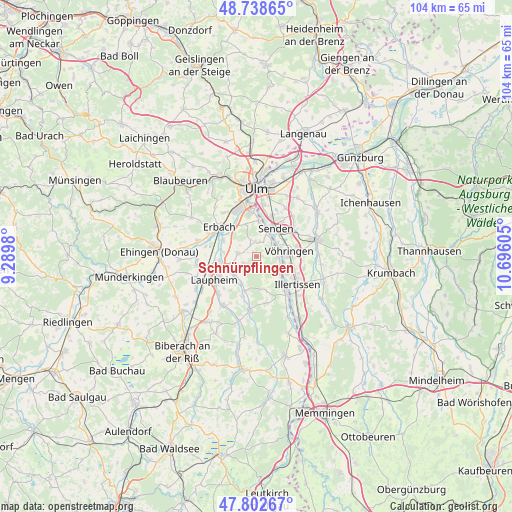 Schnürpflingen on map