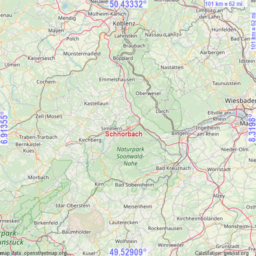 Schnorbach on map