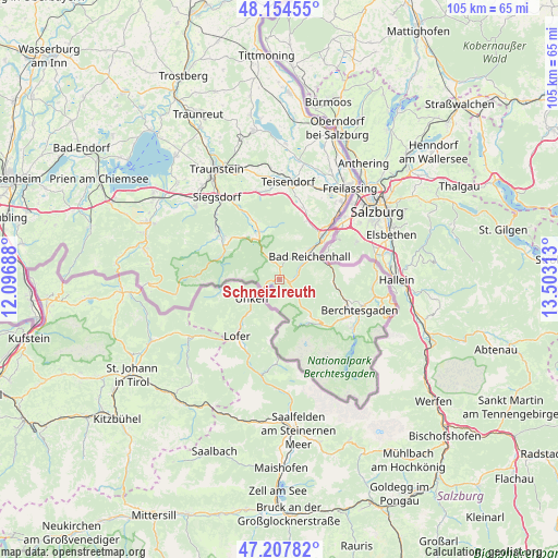 Schneizlreuth on map