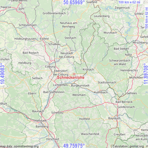 Schneckenlohe on map