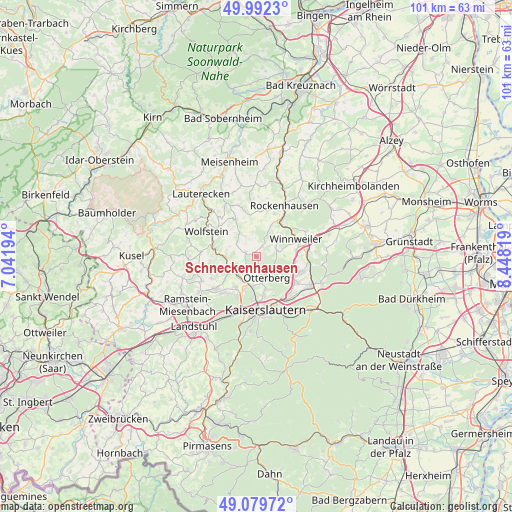 Schneckenhausen on map