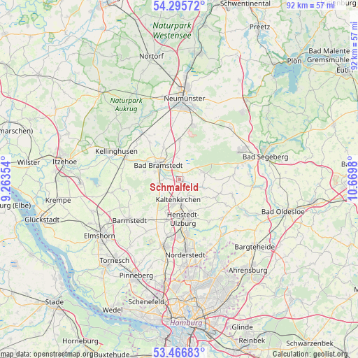 Schmalfeld on map