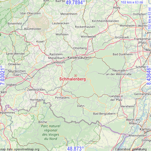 Schmalenberg on map