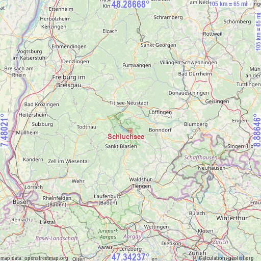 Schluchsee on map