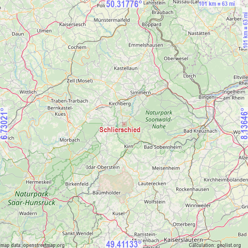 Schlierschied on map